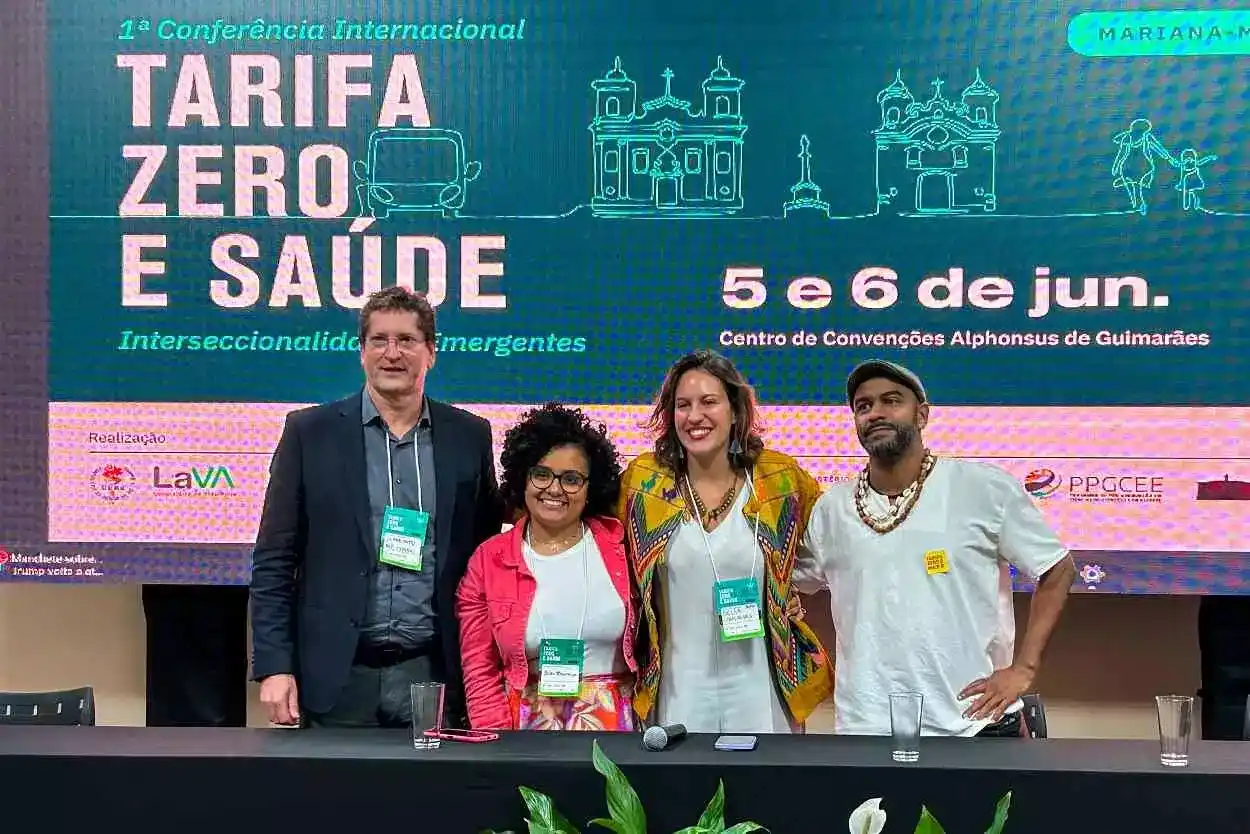 Jilmar Tatto, Izabella Lourença, Isabella Gonçalves e Paíque Santarém integraram a mesa Protagonismo Social e Governança