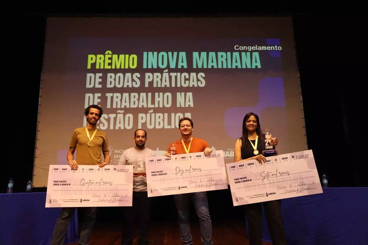 Os três primeiros colocados no concurso receberam premiação em dinheiro