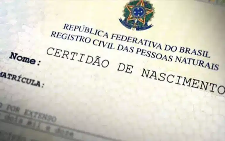 Foto de certidao de nascimento para o ultimo censo