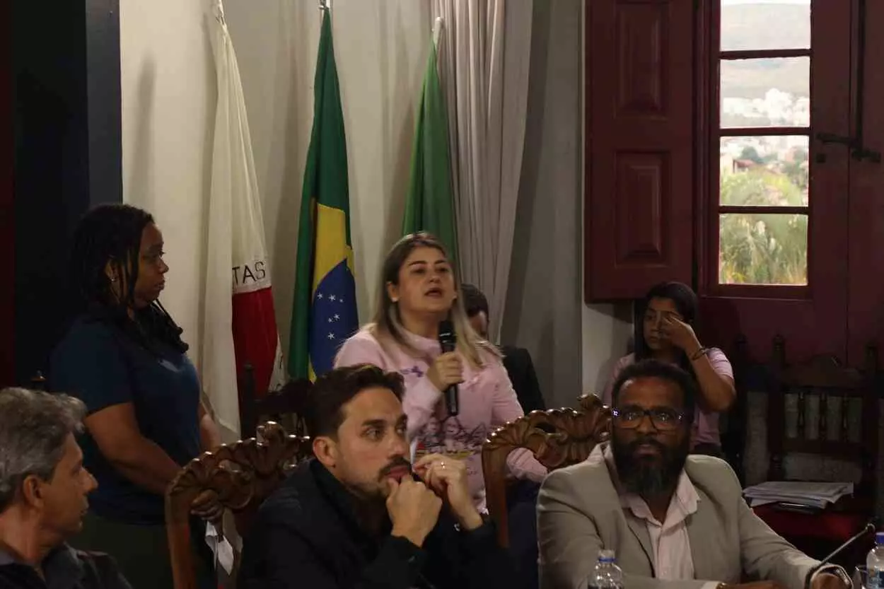 Natália Duarte, Agente comunitária de Saúde, foi uma das representantes da categoria na manifestação ocorrida na Câmara Municipal, em outubro deste ano